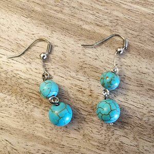 turquoise bead earrings